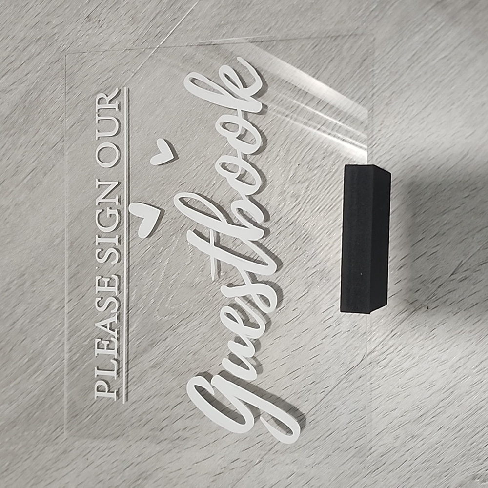 Please sign our guestbook stand